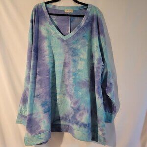 Larace Long-Sleeved Tie Dye Tunic Size 4x Plus